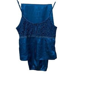 3 piece faux satin pjs, cami,shorts and pants size 1